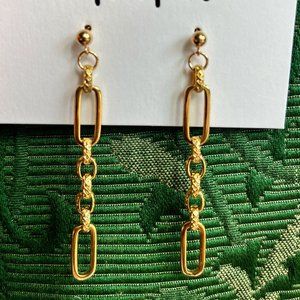 Set and Stones Chainlink Earrings